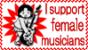 i support female musicians stamp